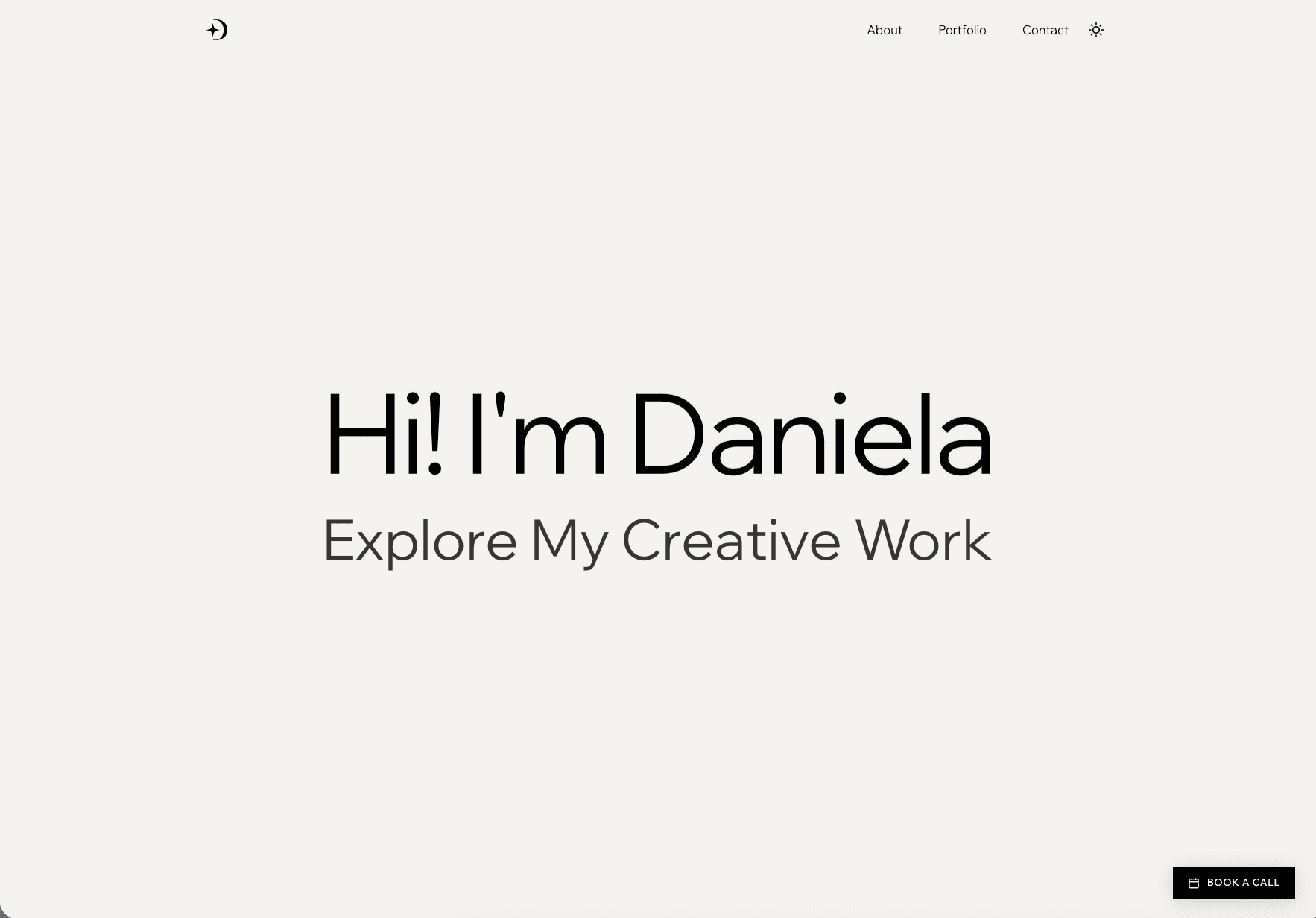 danielecreate.design — Daniela's creative portfolio homepage
