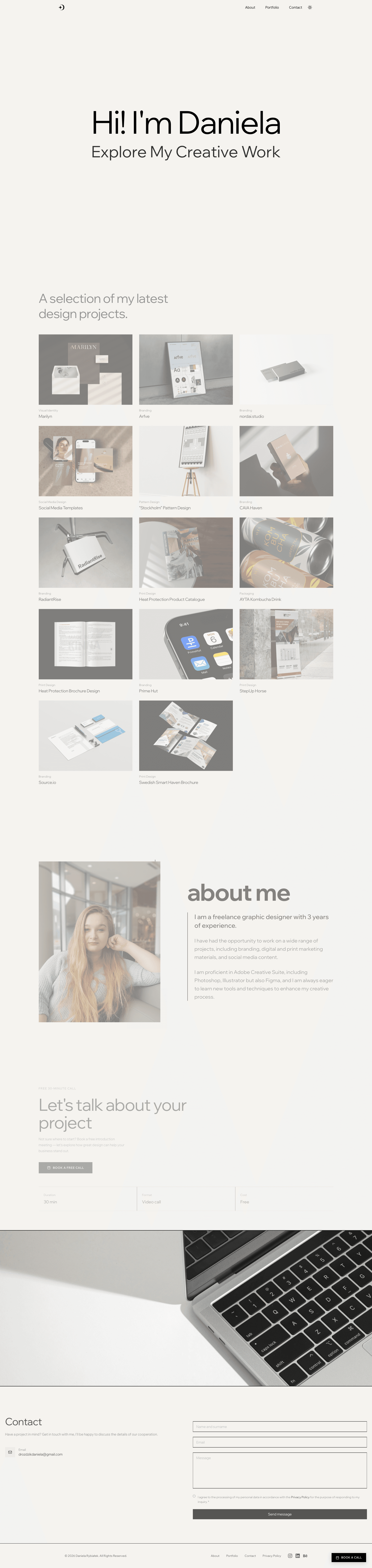 danielecreate.design - full page screenshot